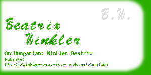 beatrix winkler business card